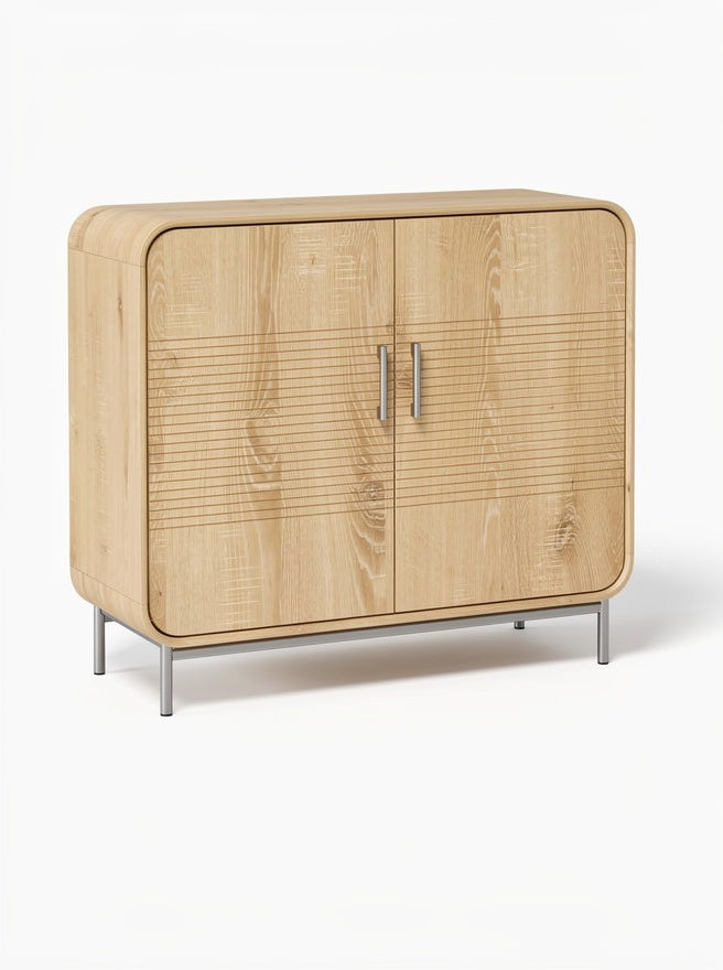 **Technische Titel in het Nederlands: Moderne houten kast met minimalistisch design**